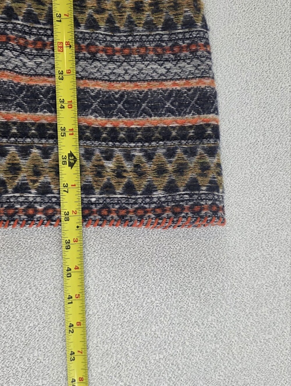 Anthro Angel of the North Multicolor Patterned Belted Duster Cardigan Sweater WS - Picture 8 of 9